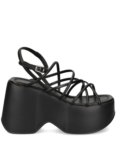  Vic Matie 110mm Platform Leather Sandals - Black 