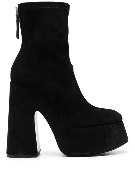  Vic Matie 140mm Suede Ankle Boots - Black 