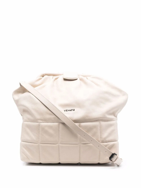  Vic Matie Page Leather Backpack - Neutrals 