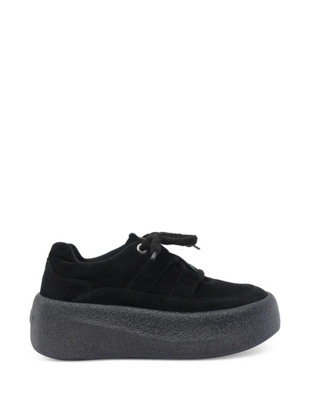  Vic Matie Round-toe Suede Sneakers - Black 