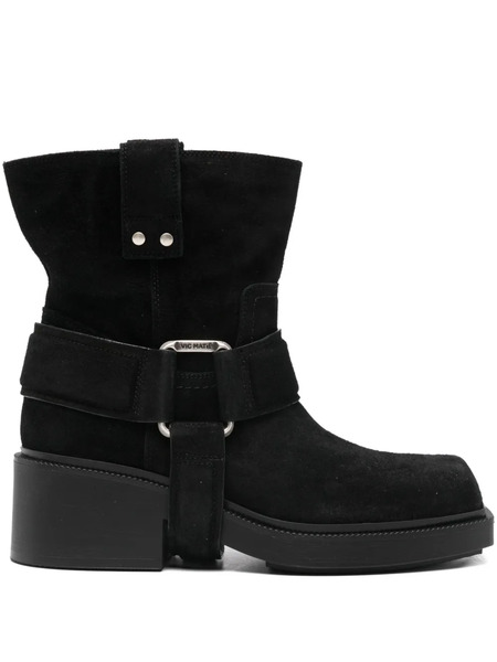  Vic Matie Strap-detail Biker Boots - Black 