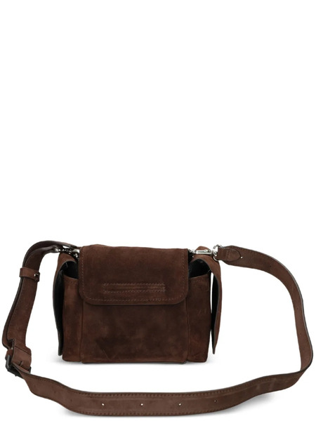  Vic Matie Suede Crossbody Bag - Brown 