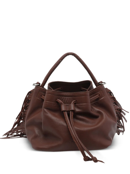  Vic Matie Travel Fringes Bucket Bag - Brown 