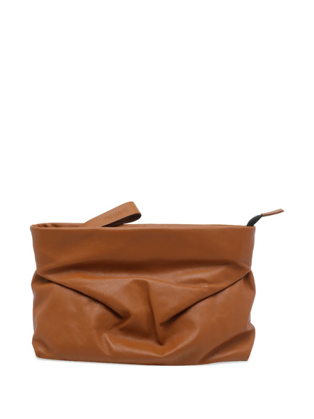  Vic Matie Travel Zip Leather Shoulder Bag - Brown 