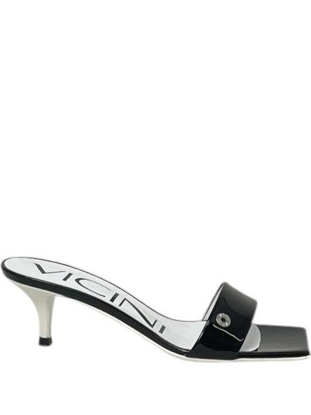  Vicini Square-toe Heeled Sandals - Black 