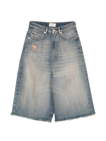  Vicolo Carola Frayed Shorts - Blue 