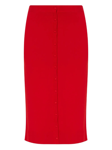  Victoria Beckham Button-front Fitted Skirt - Red 