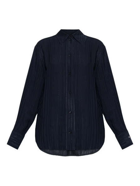  Victoria Beckham Buttoned Blue Shirt 