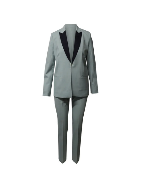  Victoria Beckham Contrast-lapel Suit - Grey 