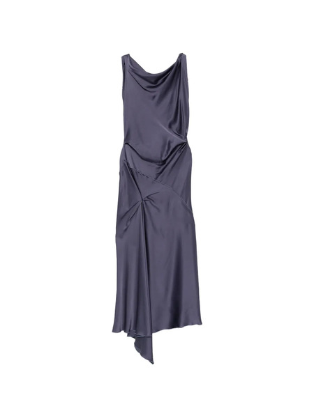  Victoria Beckham Draped Asymmetric Dress - Blue 