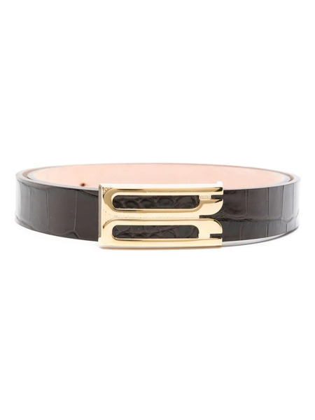  Victoria Beckham Embossed-leather Belt - Brown 
