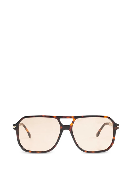  Victoria Beckham Eyewear Geometric-frame Sunglasses - Brown 