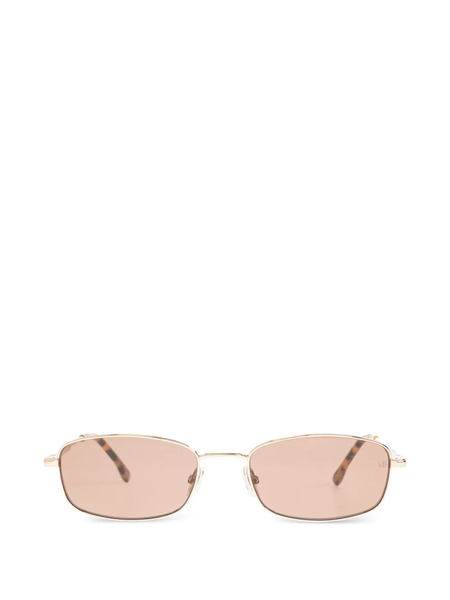  Victoria Beckham Eyewear Rectangle-frame Sunglasses - Gold 