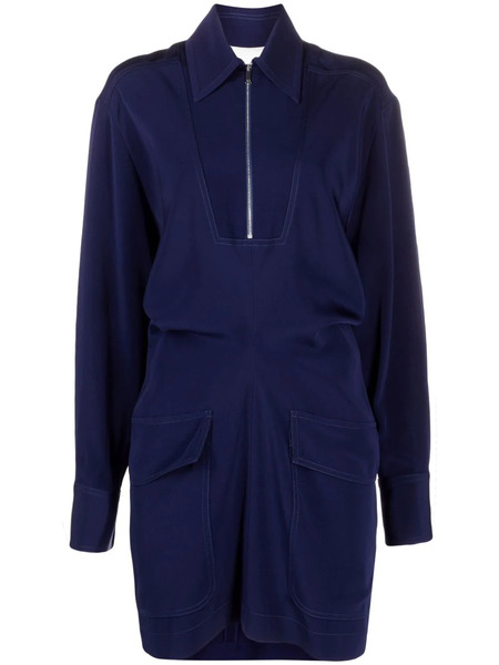 Victoria Beckham Flap-pocket Minidress - Blue 