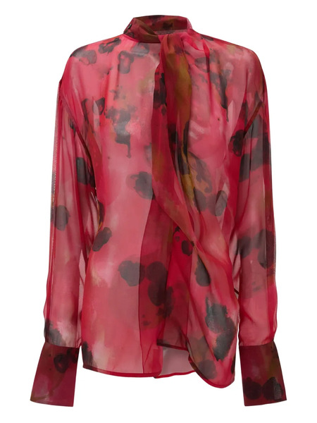  Victoria Beckham Floral-print Blouse - Pink 