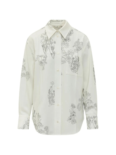  Victoria Beckham Floral Pyjama Shirt - Neutrals 