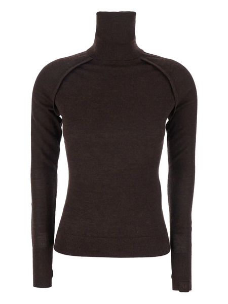  Victoria Beckham High-neck Jumper - Brown 