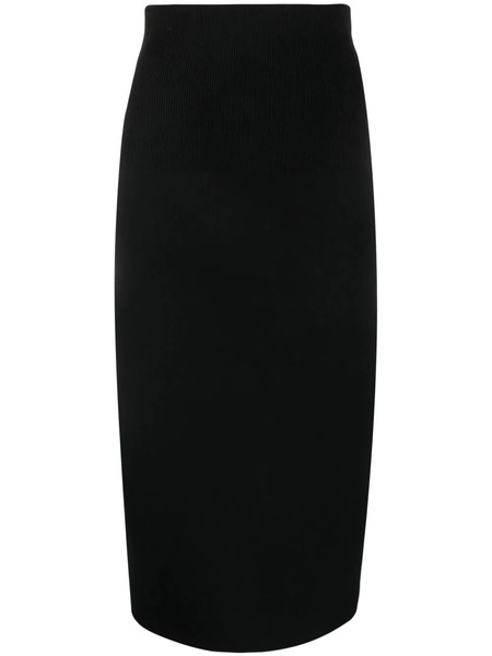  Victoria Beckham Knitted Midi Pencil Skirt - Black 