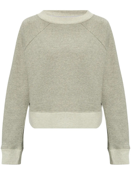  Victoria Beckham Logo-embroidered Boat-neck Sweatshirt - Grey 