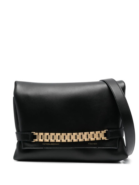  Victoria Beckham Mini Chain Pouch Leather Clutch - Black 
