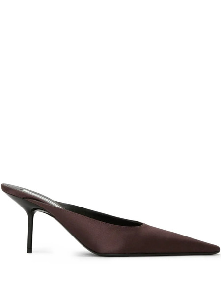  Victoria Beckham 75mm Sloan Pointed-toe Stiletto Mules - Brown 