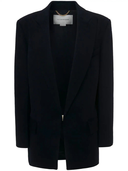  Victoria Beckham Peak-lapel Wool-cashmere Blazer - Blue 