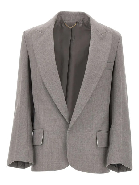  Victoria Beckham Peak-lapels Wool Blazer - Grey 