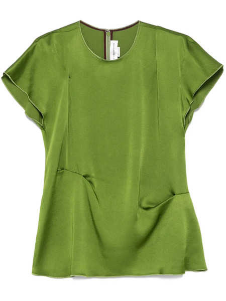  Victoria Beckham Pleat-detail Top - Green 