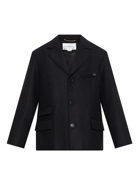  Victoria Beckham Raw-cut Blazer - Black 
