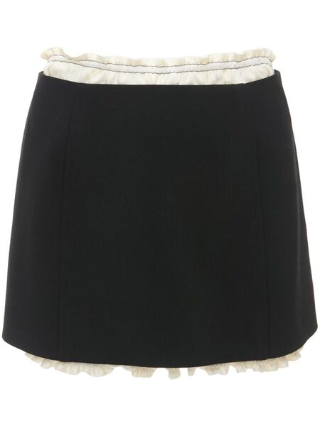  Victoria Beckham Ruched-detail Mini Skirt - Black 