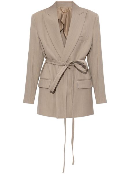  Victoria Beckham Tied Waist Blazer - Neutrals 