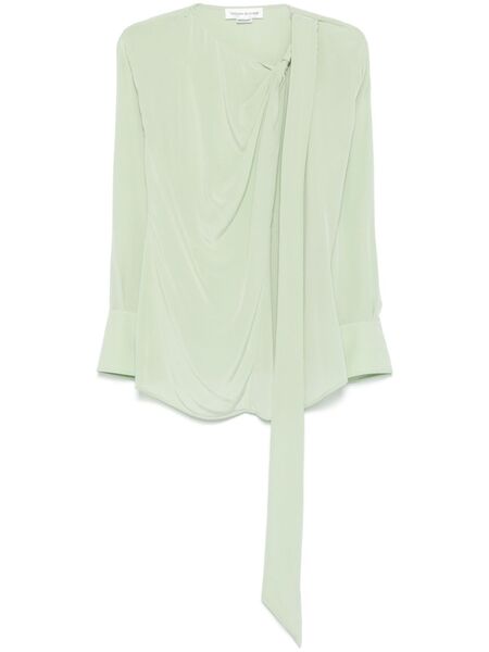  Victoria Beckham Twist-detail Blouse - Green 