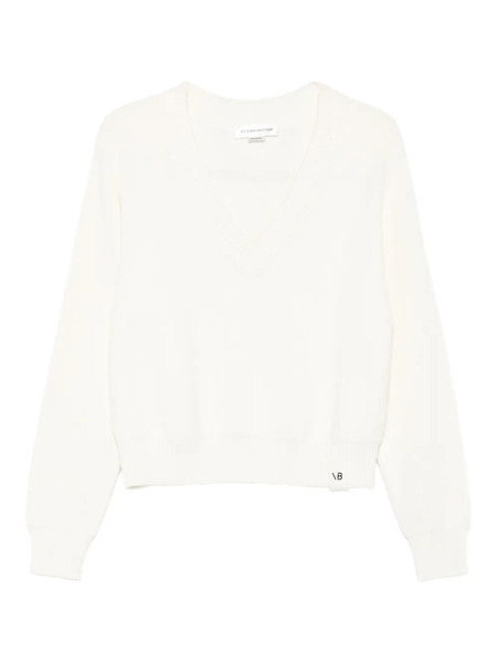  Victoria Beckham V-neck Sweater - White 
