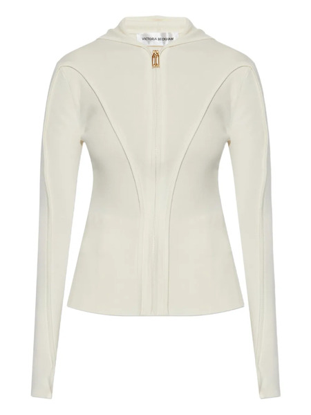  Victoria Beckham Zip-up Hooded Jacket - White 