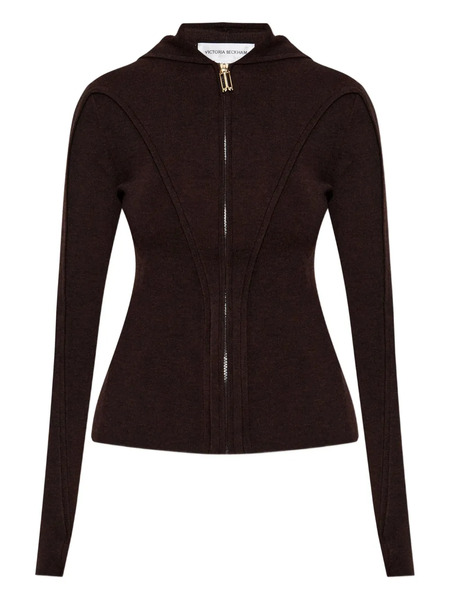  Victoria Beckham Zip-up Hoodie - Brown 