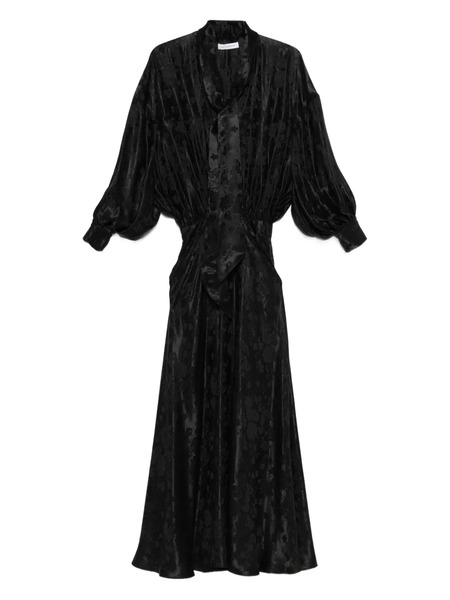 Viktor & Rolf Bow-detail Patterned Maxi Dress - Black 