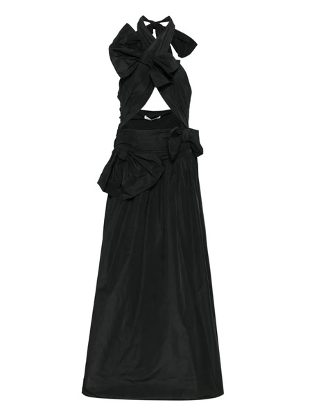  Viktor & Rolf Drape Bow Maxi Dress - Black 