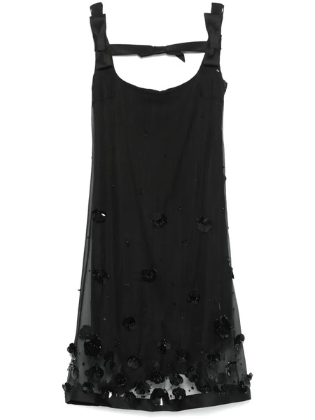  Viktor & Rolf Embroidered Mini Dress - Black 