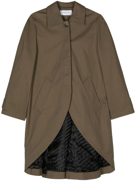  Viktor & Rolf Godet Canvas Trench Coat - Brown 
