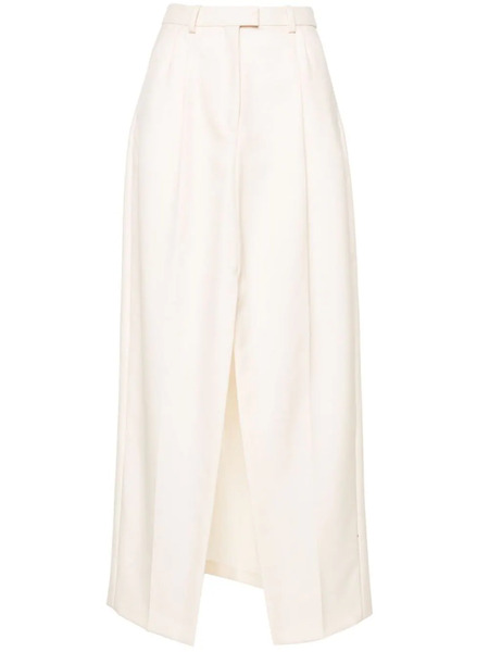  Viktor & Rolf High-waist Gabardine Long Skirt - Neutrals 