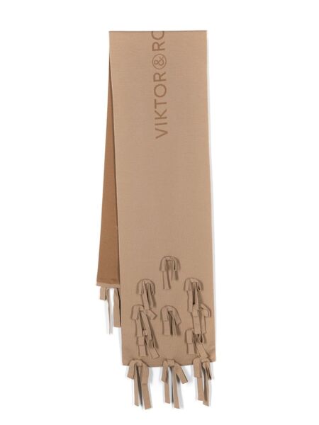  Viktor & Rolf Logo-jacquard Scarf - Neutrals 