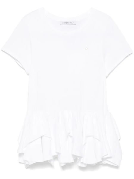  Viktor & Rolf Peplum-hem T-shirt - White 