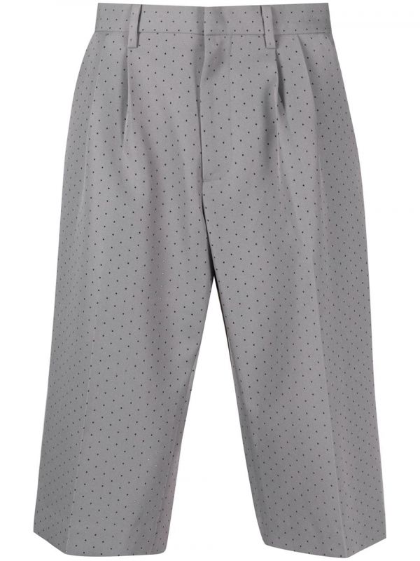  Viktor & Rolf Perforated-detail Tailored Shorts - Grey 