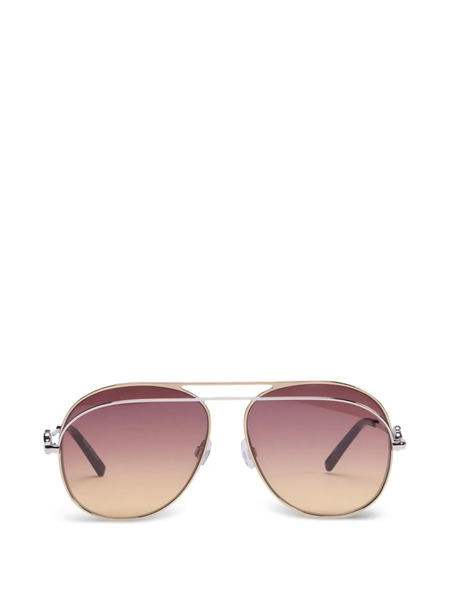  Viktor & Rolf Pilot-frame Sunglasses - Silver 