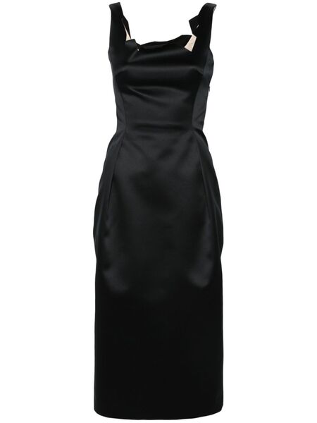  Viktor & Rolf Raw Cut-edge Midi Dress - Black 