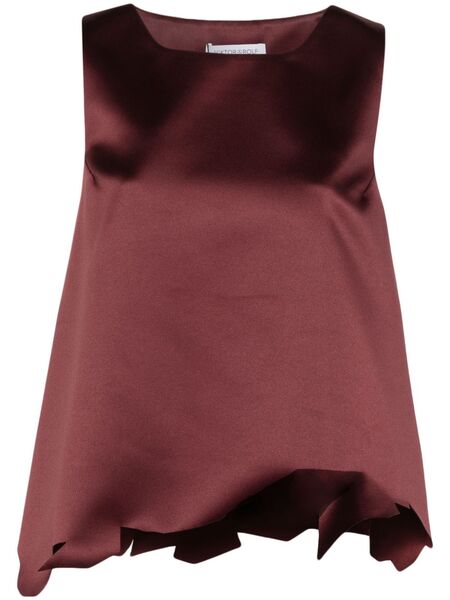  Viktor & Rolf Raw-cut Hem Top - Red 
