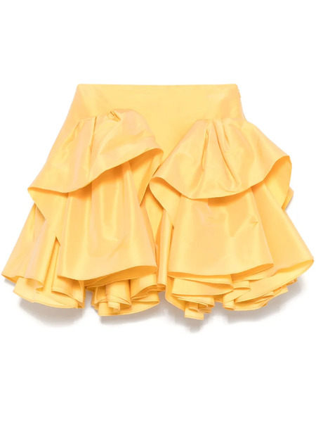  Viktor & Rolf Ruffle-detail Midi Skirt - Yellow 