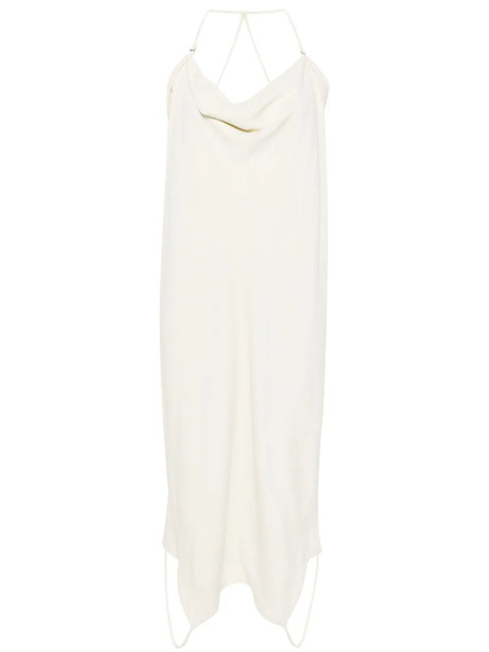  Viktor & Rolf Upside-down Crepe Slip Dress - Neutrals 