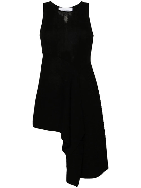  Viktor & Rolf Volant Asymmetric Peplum Top - Black 