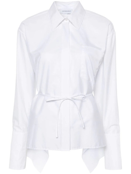  Viktor & Rolf Volant Open Back Tied Shirt - White 